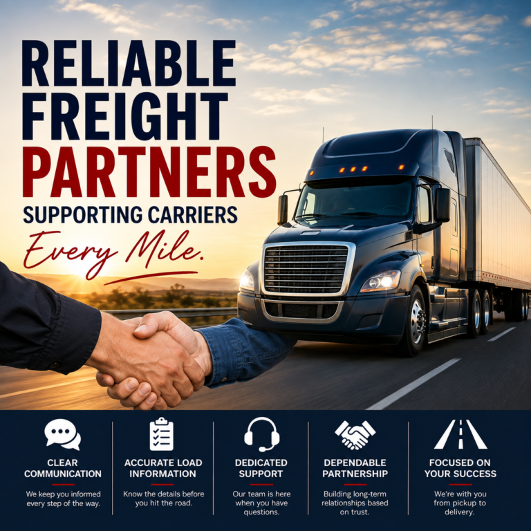 Looking for reliable freight partners? Here’s how we support carriers every mile